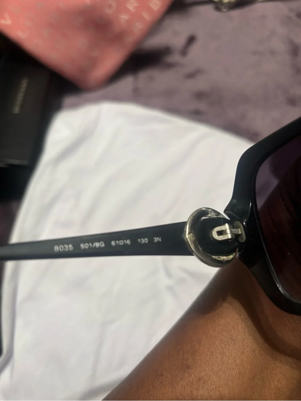 Bulgari Black Frame Sunglasses with Gradient Gray Lenses
